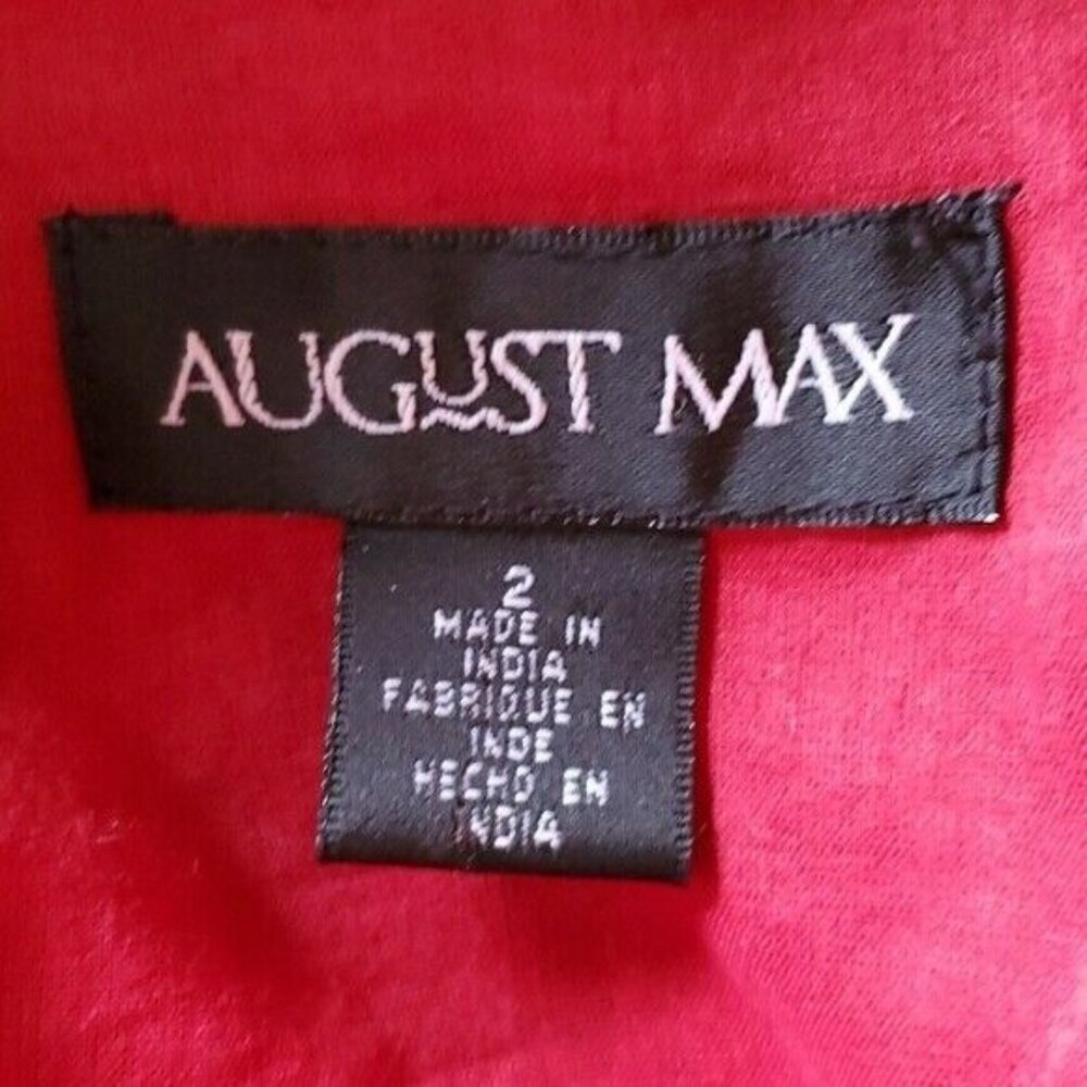 August Max Orange Southwestern Open Front Blazer Jacket M - Picture 9 of 11